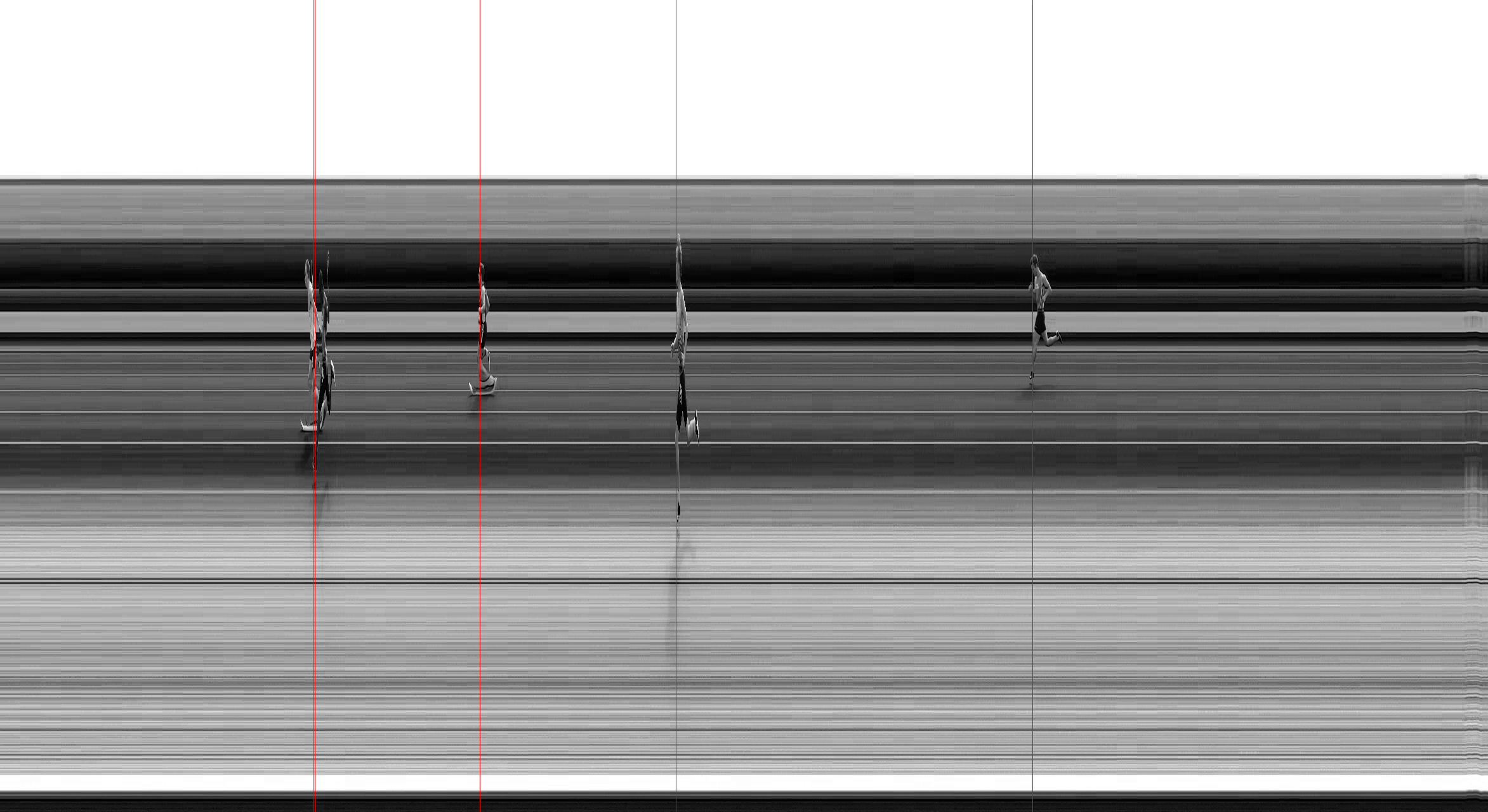 Cross-sectional finish line image